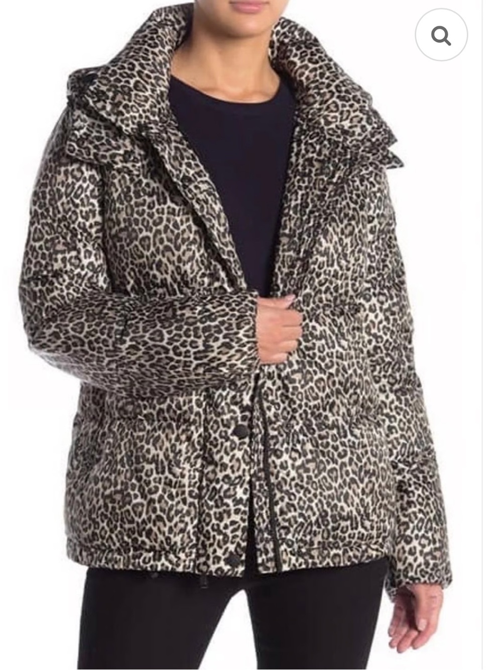 BCBGMaxAzria Leopard-Print Puffer